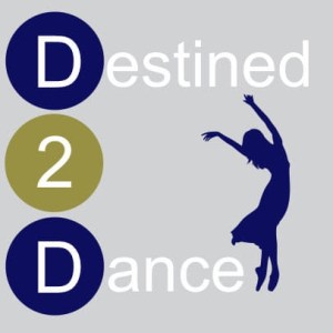 Destined 2 Dance Logo with dancer silhouette 